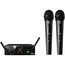 AKG WMS40 Mini2 Vocal Set US25AC (537.5/539.3) вокальная радиосистема с приёмником SR40 Mini Dual и двумя ручными передатчиками