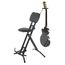 ZZ-Stands AGST-15 + AGH Комфортабельный и устойчивый стул для гитаристов, регулировка подставки под ногу и откидного сидения.  Входит в комплект крючок для подвеса гитары (GH-GS)