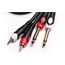 STOREMUSIC AP-263/1.5 аудиокабель Premier 2xJack 6.3 - 2xRCA , 2-моно-штекера 6.3мм(TS) на 2RCA штекера - 1.5 метра, черный