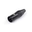 AURASONICS XN3M-B Кабельный разъем 3-контактный XLR male, посеребренные контакты, черный, до 50 В