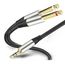UGLINE LJ-TRS102/1 Кабель готовый, JACK stereo 3.5mm - 2 x JACK mono 6.3mm, длина 1метр